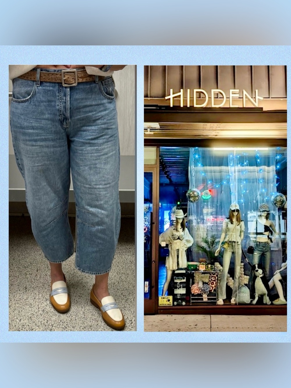 NWT Cropped Ankle-Length Straight Jeans in Light Blue
